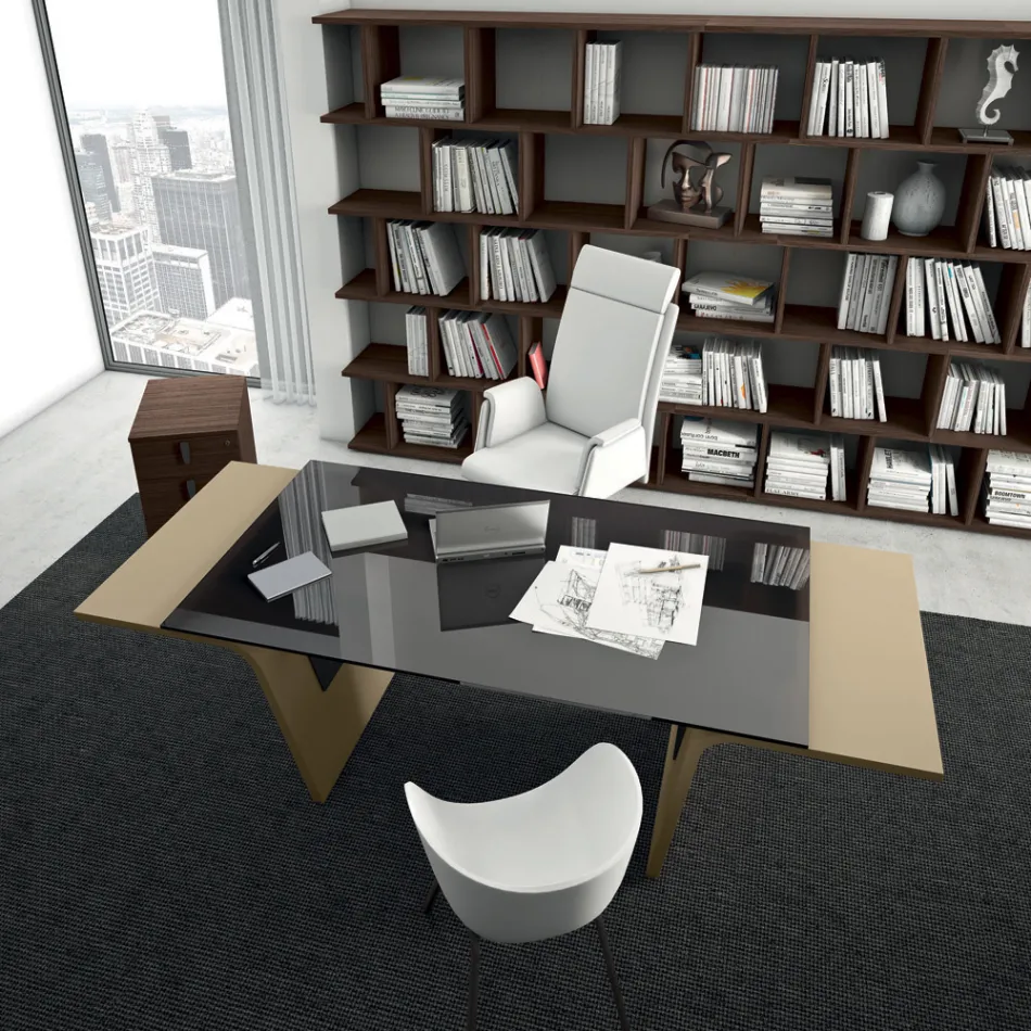 Tavolinë me majë xhami Andrea Stramigioli - Frafalla Viadurini