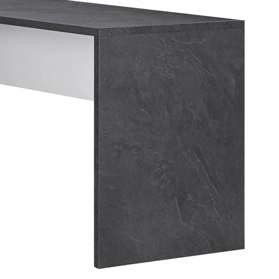 Tavolinë zyre këndore në përfundime druri melamine 2 - Analuisa Viadurini