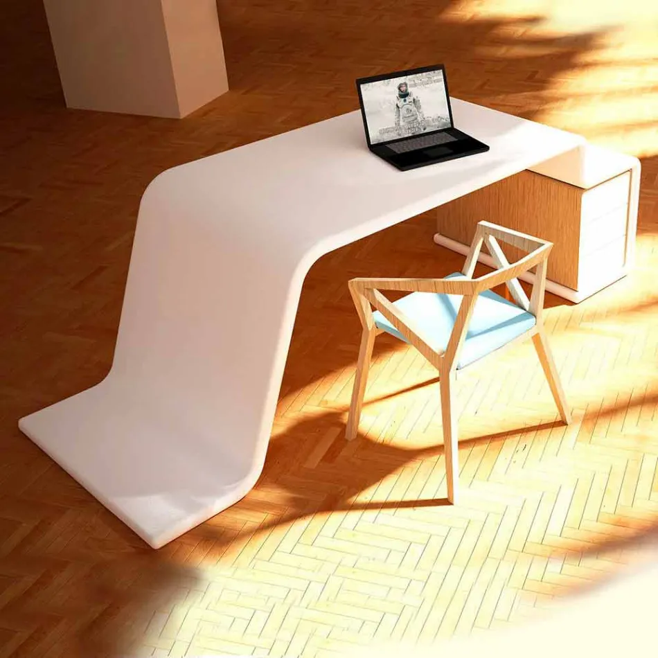 Tavolinë zyre me arkat prej druri të bëra në Itali, Terralba Viadurini