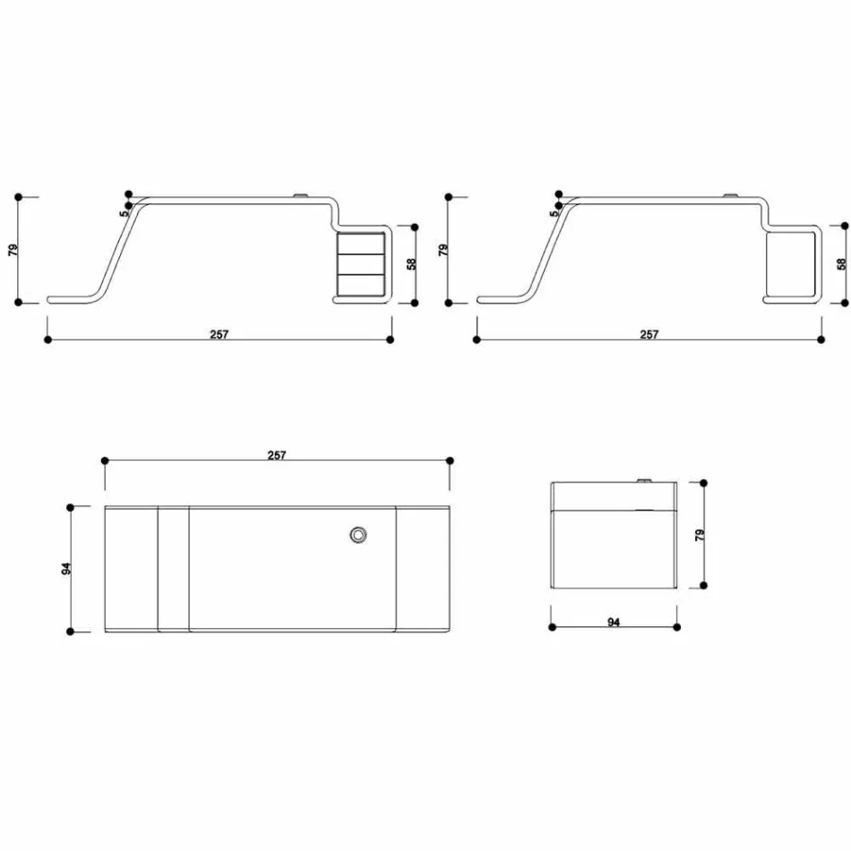 Tavolinë zyre me arkat prej druri të bëra në Itali, Terralba Viadurini