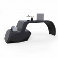 Tavolina e zyrës së dizajnit bashkëkohor Gush, e bërë në Itali, e bërë nga Solid Surface