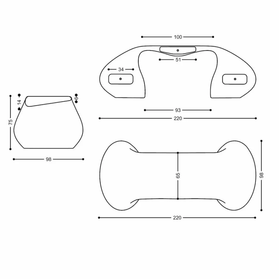 Tavolinë zyre me dizajn modern të bërë në Itali, Telese Viadurini