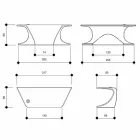 Tavolinë zyre moderne e prodhuar në Itali, Cerami Viadurini