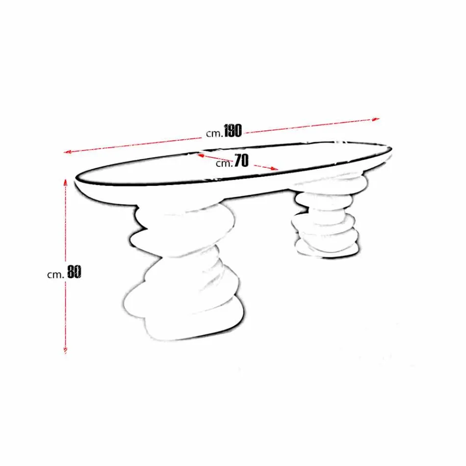 Tavolina zyre moderne e dizajnit Aldington, e punuar me dorë në Itali Viadurini