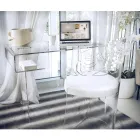 Tavolinë transparente pleksiglas me raft Prodhuar në Itali - Studiorum Viadurini