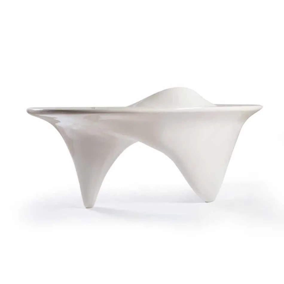 Tavolinë zyre për dizajn bashkëkohor Sinuous, e punuar me dorë në Itali Viadurini