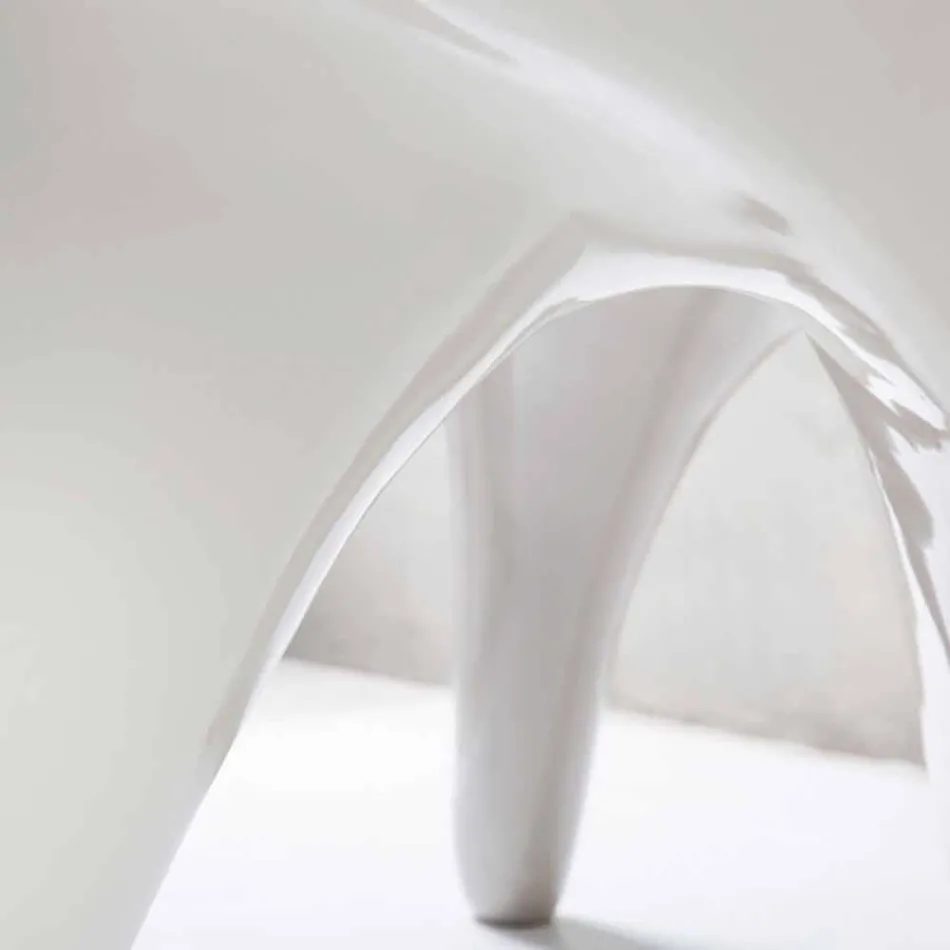 Tavolinë zyre për dizajn bashkëkohor Sinuous, e punuar me dorë në Itali Viadurini