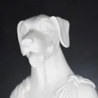 Skulpturë e bardhë qeramike e punuar me dorë 100% Prodhuar në Itali Fabas 1 Viadurini