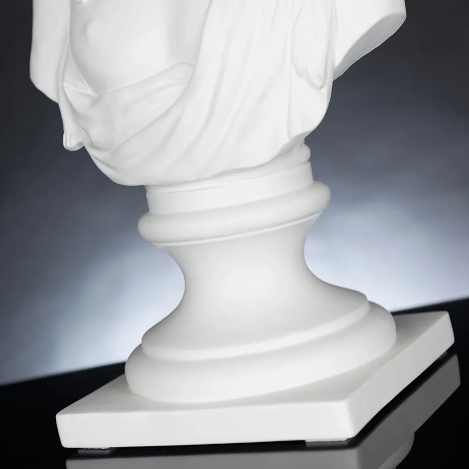 Skulpturë e bardhë qeramike e punuar me dorë 100% Prodhuar në Itali Fabas 1 Viadurini