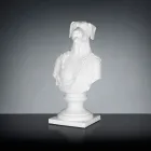 Skulpturë e bardhë qeramike e punuar me dorë 100% Prodhuar në Itali Fabas 1 Viadurini