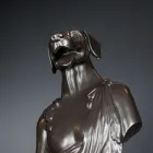 Skulpturë qeramike artizanale e zezë 100% Prodhuar në Itali Fabas 2 Viadurini