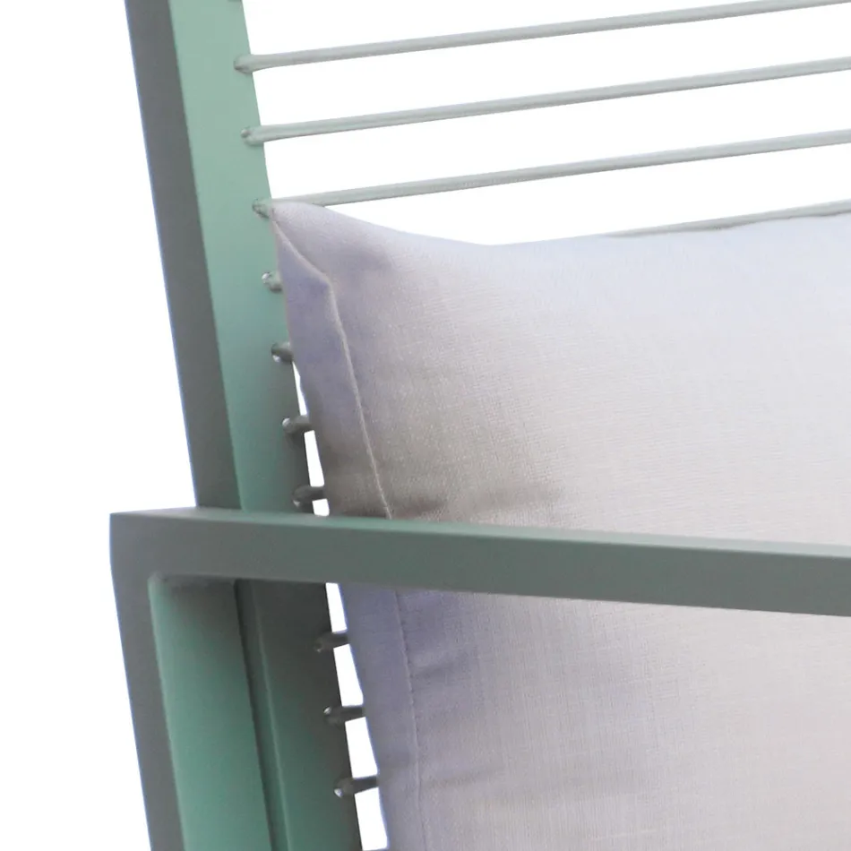 Karrige lëkundëse e jashtme alumini me jastëk të mbushur - Brontolo Viadurini