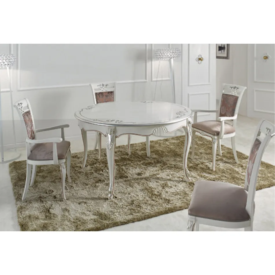 Karrige klasike e veshur me susta në dru arre ose të bardhë Prodhuar në Itali - Caligola Viadurini