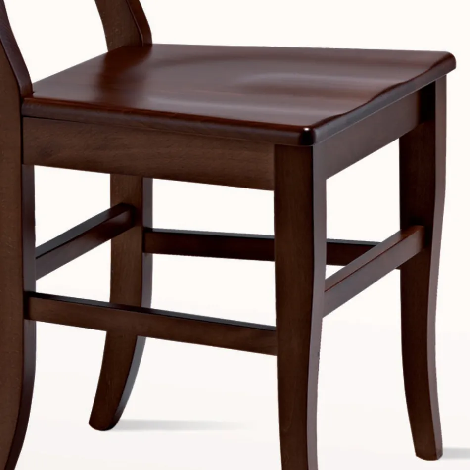 Karrige klasike me dizajn të drurit të ngurtë ahu Prodhuar në Itali - Claudie Viadurini