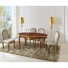 Karrige klasike me dru arre dhe pëlhurë të mbushur Prodhuar në Itali - Barok Viadurini