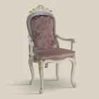 Karrige klasike me dru të bardhë dhe pëlhurë të veshur me susta Prodhuar në Itali - Barok Viadurini