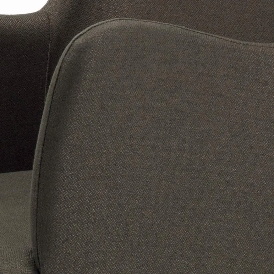 Karrige me mbështetëse krahu me këmbë druri dhe sedilje e mbushur Prodhuar në Itali - Bari Viadurini