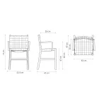 Karrige me mbështetëse krahësh në sedilje ahu dhe lëkure të zbardhura Prodhuar në Itali - Nora Viadurini