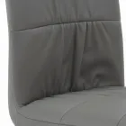 Karrige me Këmbë çeliku të llakuar dhe sedilje të veshur me susta Prodhuar në Itali - Brescia Viadurini