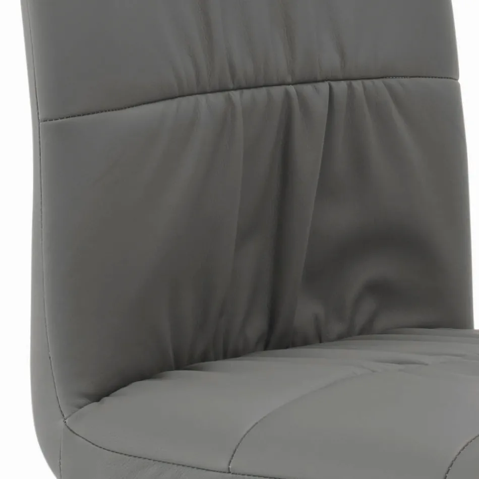 Karrige me Këmbë çeliku të llakuar dhe sedilje të veshur me susta Prodhuar në Itali - Brescia Viadurini