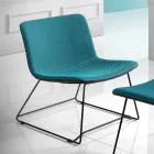 Karrige me mbështetëse këmbësh në pëlhurë Vulcano dhe këmbë metalike Made in Italy - Amane Viadurini