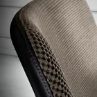 Karrige me mbështetëse këmbësh në pëlhurë Vulcano dhe këmbë metalike Made in Italy - Amane Viadurini