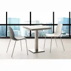 Karrige me kornizë të kromuar dhe guaskë polipropileni Licata Viadurini