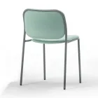 Karrige kuzhine e veshur me susta nga pëlhura dhe metali e prodhuar në Itali 2 copë - Sangria Viadurini