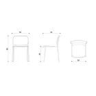 Karrige kuzhine e veshur me susta nga pëlhura dhe metali e prodhuar në Itali 2 copë - Sangria Viadurini