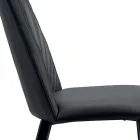 Karrige Kuzhine prej Lëkure Faux dhe Çeliku Prodhuar në Itali 4 Copë - Alexia Viadurini