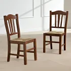 Karrige Kuzhine me Dru Ahu dhe Kashte Dizajn Klasik Italian - Hegel Viadurini