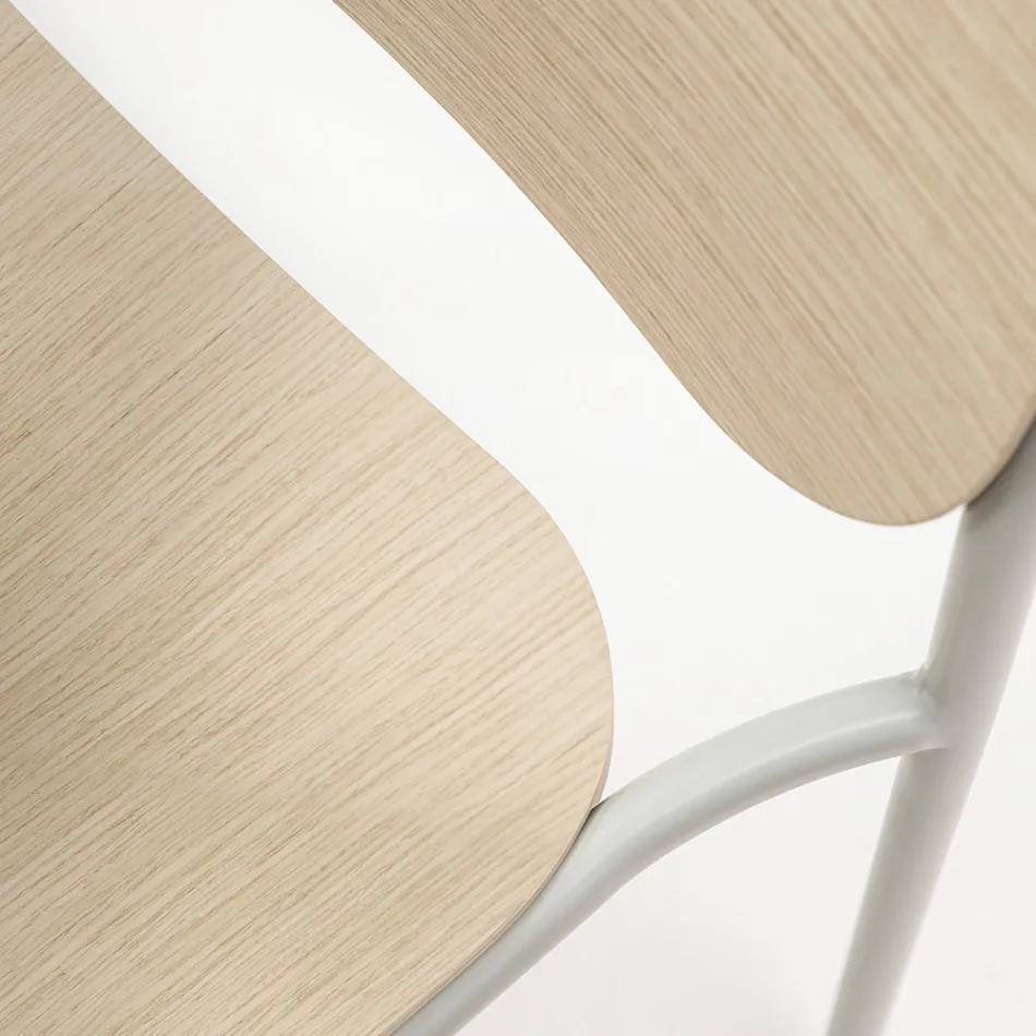 Karrige kuzhine ne dru dhe metal te lyer Prodhuar ne Itali 2 Cope - Saffia Viadurini