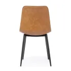 Karrige e kuzhinës ose dhomës së ndenjes me dizajn vintage prej çeliku dhe lëkure eko 2 copë - Rekko Viadurini