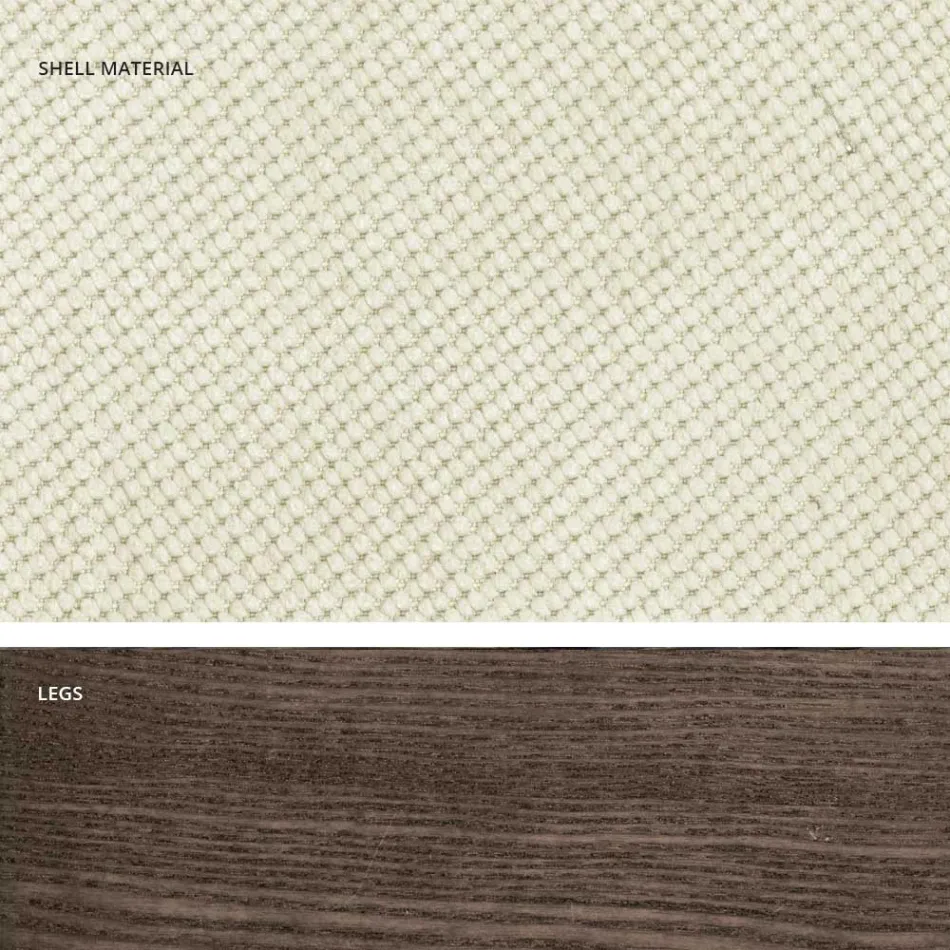 Karrige kuzhine e projektuar nga druri dhe pëlhura e prodhuar në Itali, Egizia Viadurini