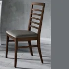 Karrige kuzhine ne dru dhe ndenjëse me pëlhurë dizenjo italiane - Jeanine Viadurini