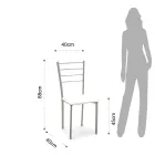 Karrige kuzhine me lekure sintetike dhe metal te lyer 4 cope - Remida Viadurini