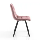 Karrige Kuzhine Pëlhure me Këmbë Metal të Zi 4 Copë - Blu e çelur Viadurini