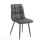 Karrige Kuzhine Pëlhure me Këmbë Metal të Zi 4 Copë - Blu e çelur Viadurini