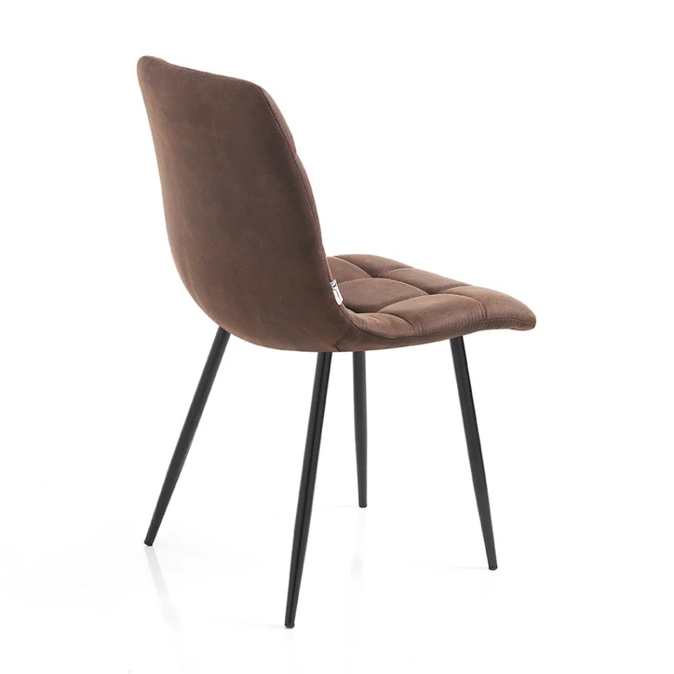 Karrige Kuzhine Pëlhure me Këmbë Metal të Zi 4 Copë - Blu e çelur Viadurini