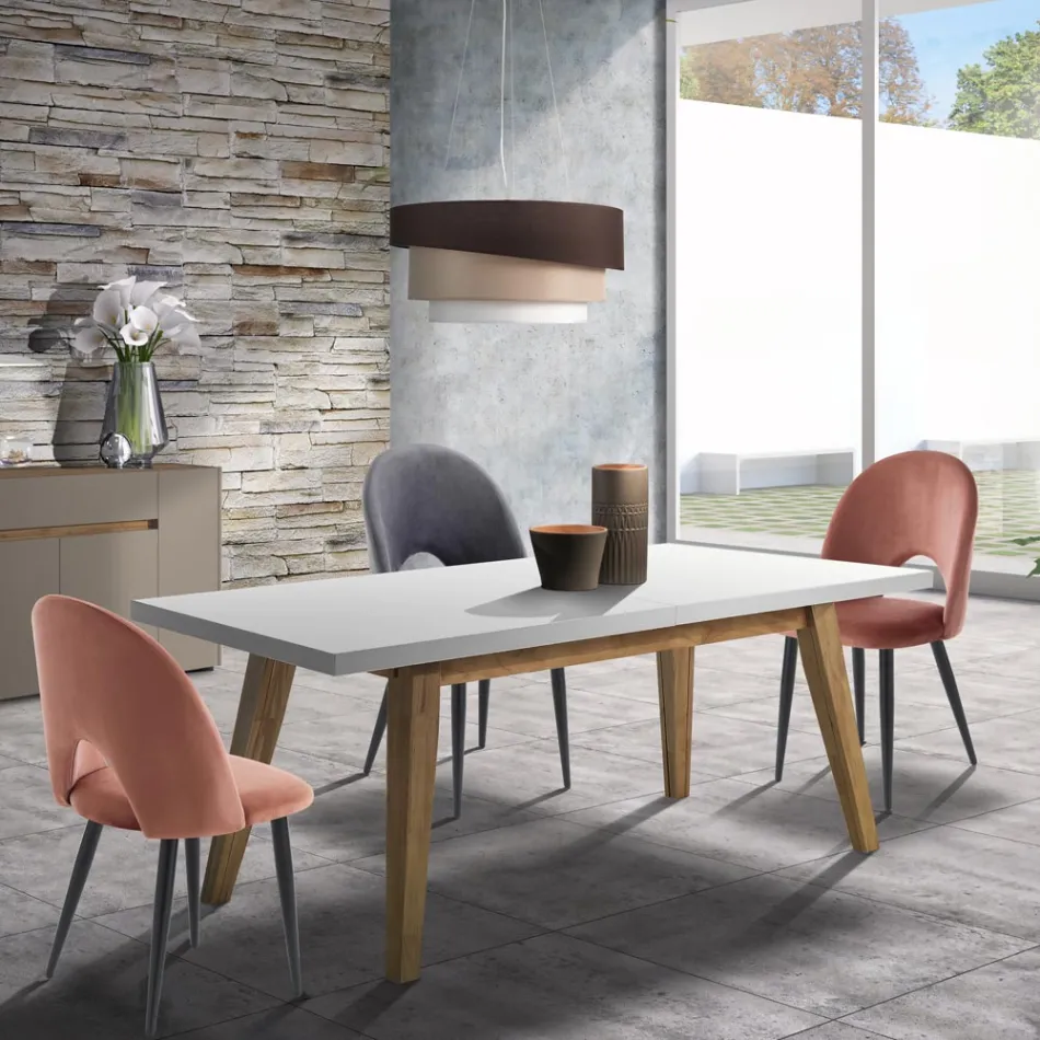 Karrige Kuzhine me Pëlhurë Velvet Effect dhe Metal 4 Copë - Renetta Viadurini