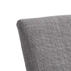 Karrige Kuzhine ne Pëlhurë Gri me Bazë Metal 2 Copë - Grila Viadurini