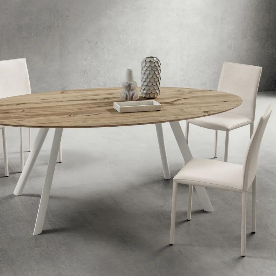 Karrige kuzhine e veshur me susta tërësisht me lëkurë ekologjike e prodhuar në Itali, 2 copë - Maria Viadurini