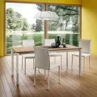 Karrige kuzhine e veshur me susta tërësisht me lëkurë ekologjike e prodhuar në Itali, 2 copë - Maria Viadurini