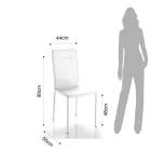 Karrige kuzhine e veshur plotësisht me lëkurë sintetike 2-copë - Atenea Viadurini