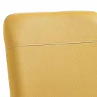 Karrige e kuzhinës ose e dhomës së ndenjes me ngjyrë lëkure artificiale dhe dizajn metalik - Hermione Viadurini