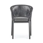 Karrige e jashtme e grumbullueshme me sedilje prej pëlhure, Homemotion 4 copë - Aleandro Viadurini