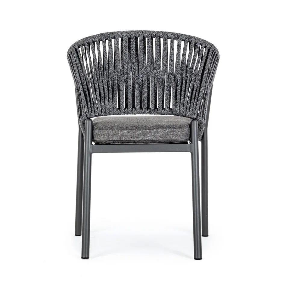 Karrige e jashtme e grumbullueshme me sedilje prej pëlhure, Homemotion 4 copë - Aleandro Viadurini