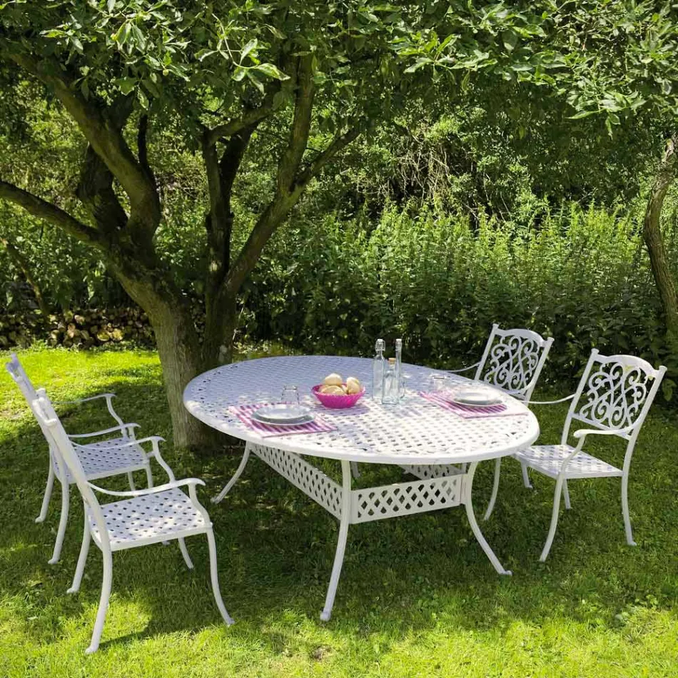 Karrige e jashtme e pirgshme në Alumin të Bardhë ose Antracit, 4 Copë - Oda Viadurini