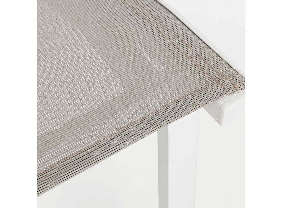 Karrige e jashtme e grumbullueshme nga alumini dhe tekstili, Homemotion 4 copë - Serge Viadurini