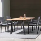 Karrige në natyrë prej alumini pirgje Homemotion, 4 copë - Carina Viadurini